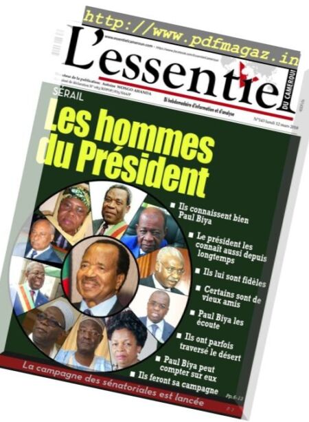 L’essentiel du Cameroun – 12 mars 2018 Cover