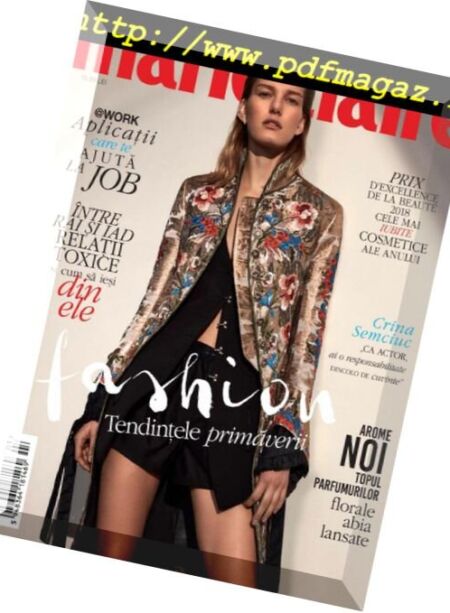 Marie Claire Romania – martie 2018 Cover
