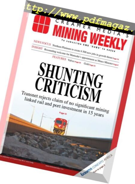 Mining Weekly – 9 March 2018 Cover
