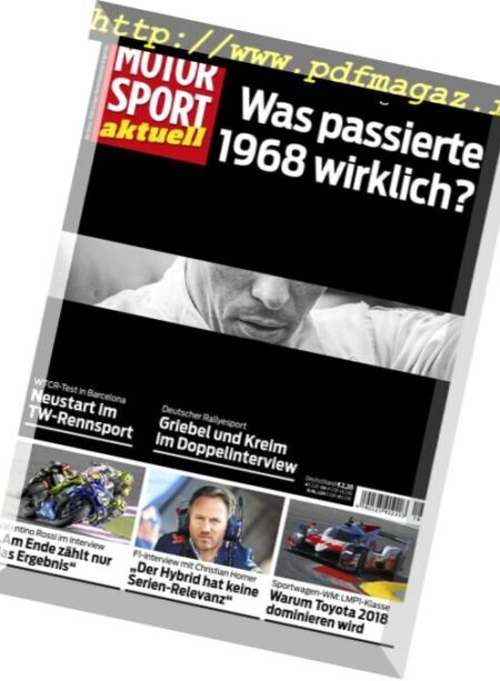 Motorsport Aktuell – 5 April 2018 Cover