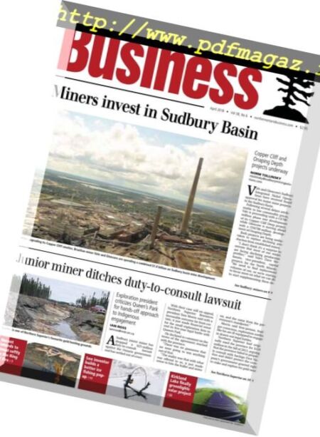 Northern Ontario Business – April 2018 Cover