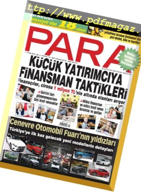 Para – 11 Mart 2018 Cover