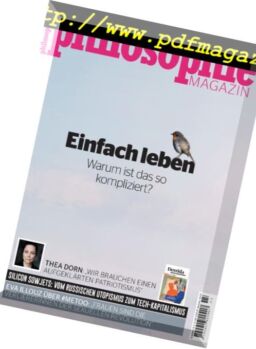 Philosophie Magazin Germany – April-Mai 2018