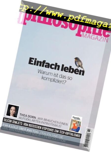 Philosophie Magazin Germany – April-Mai 2018 Cover