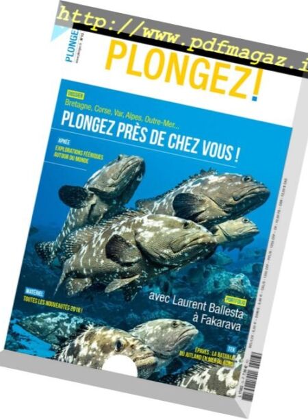 Plongez ! – janvier 2018 Cover