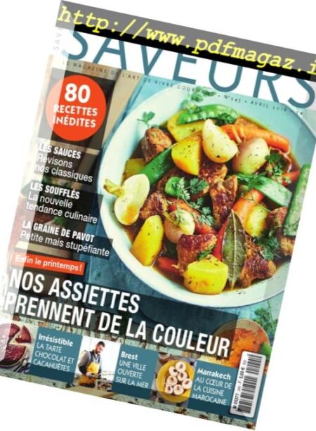 Saveurs France – Avril 2018 Cover