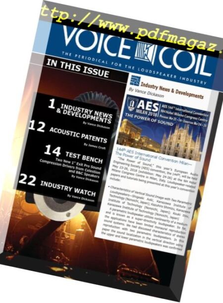 Voice Coil – May 2018 Cover