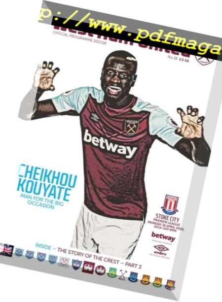 West Ham United Official Programmes – 15 April 2018 Cover