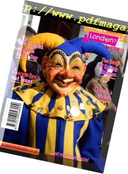 What’s Hot London – April 2018 Cover