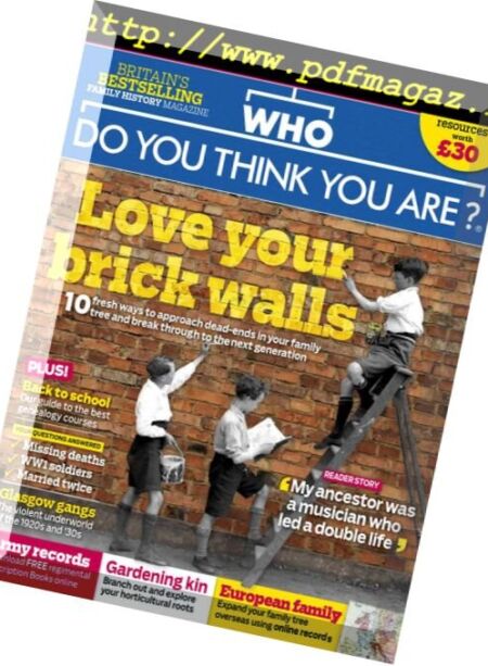 Who Do You Think You Are – May 2018 Cover