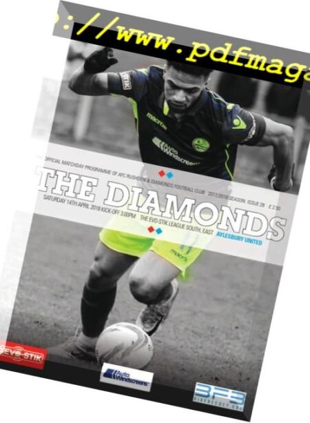 AFC Rushden & Diamonds Matchday Programme – 13 April 2018 Cover
