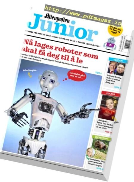 Aftenposten Junior – 29 mai 2018 Cover