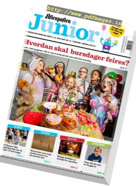 Aftenposten Junior – 8 mai 2018 Cover