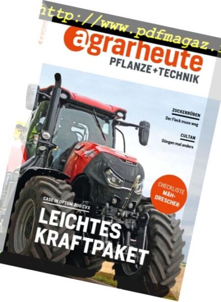 Agrarheute Pflanze + Technik – Mai 2018 Cover