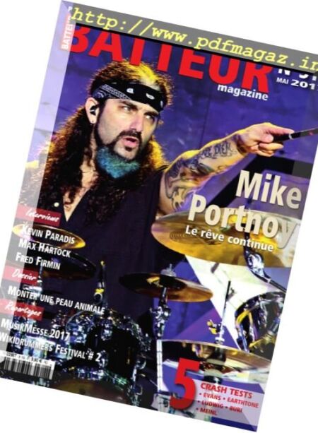 Batteur Magazine – Mai 2017 Cover