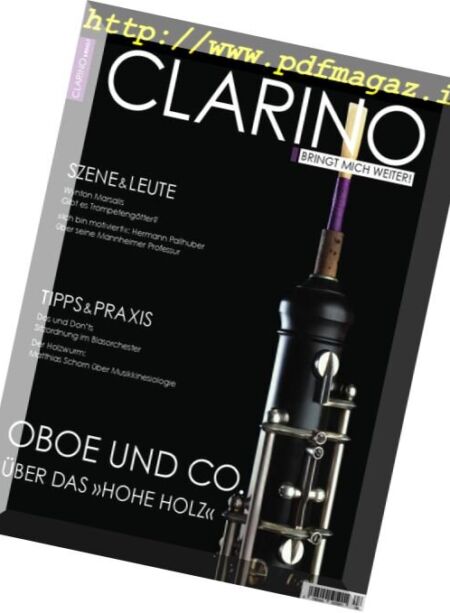 Clarino – April 2018 Cover