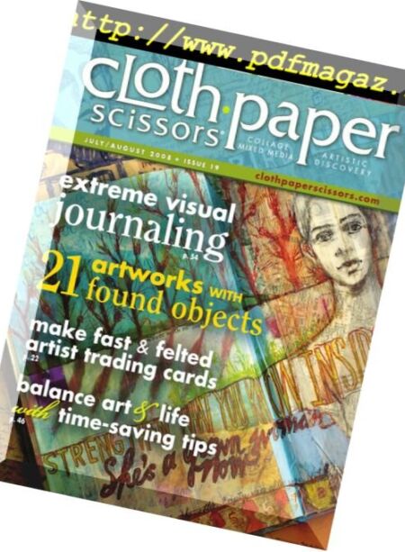 Cloth Paper Scissors – July-August 2008 Cover