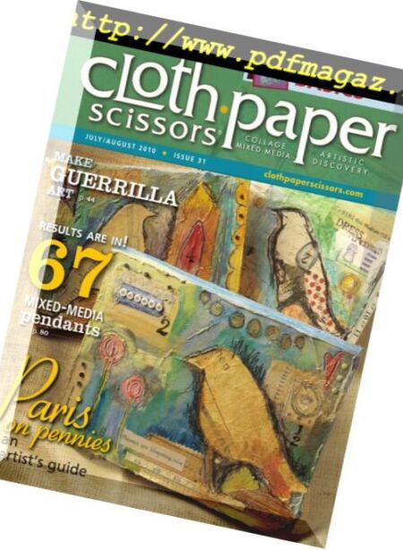 Cloth Paper Scissors – July-August 2010 Cover