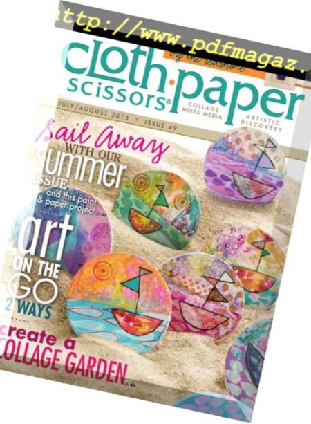 Cloth Paper Scissors – July-Augustust 2013 Cover