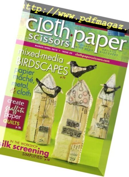 Cloth Paper Scissors – March-April 2010 Cover
