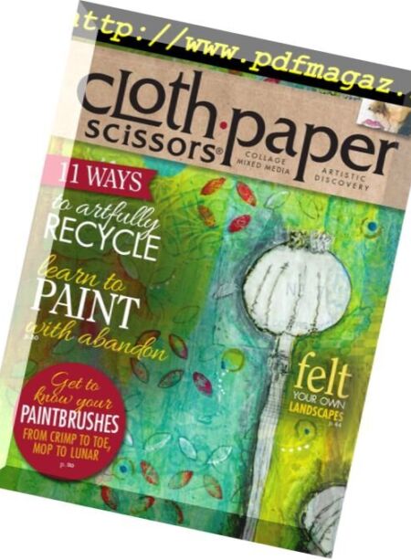 Cloth Paper Scissors – March-April 2014 Cover