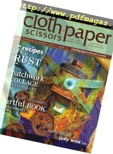 Cloth Paper Scissors – November-December 2007 Cover