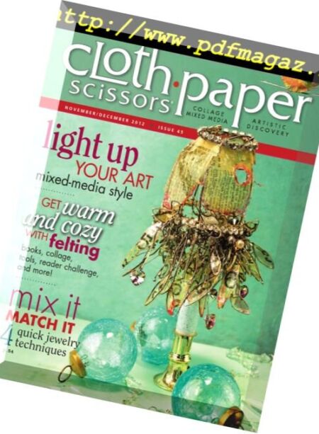 Cloth Paper Scissors – November-December 2012 Cover