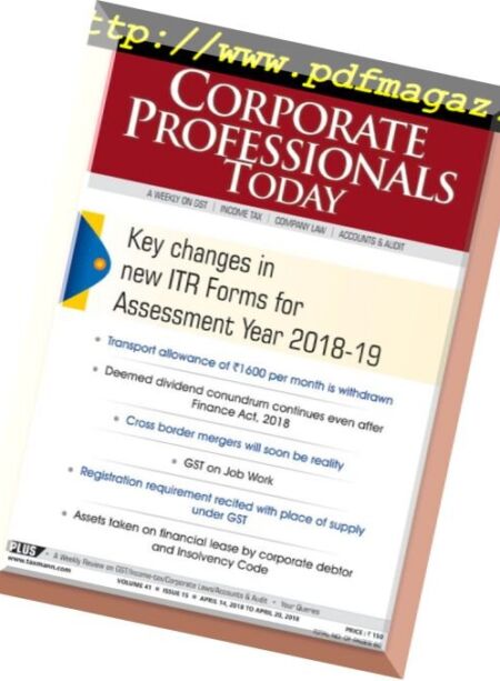 Corporate Professional Today – 14 April 2018 Cover