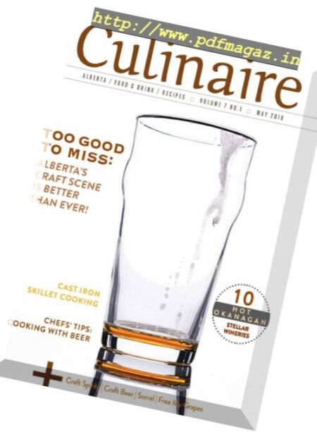 Culinaire Magazine – May 2018 Cover