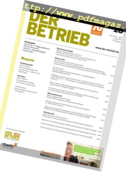 Der Betrieb – 4 Mai 2018