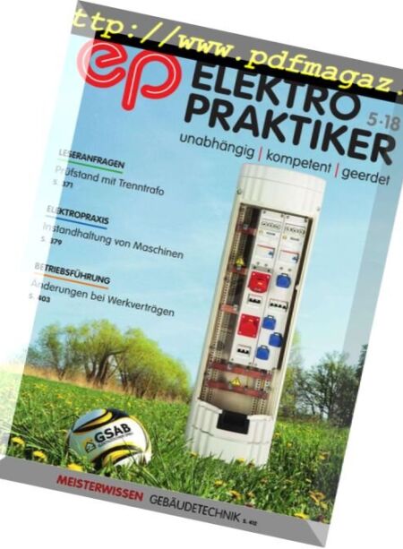 Elektropraktiker – Mai 2018 Cover