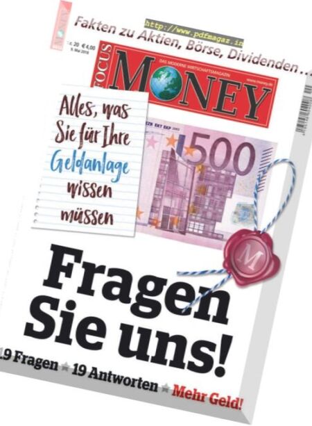 Focus Money – 09. Mai 2018 Cover