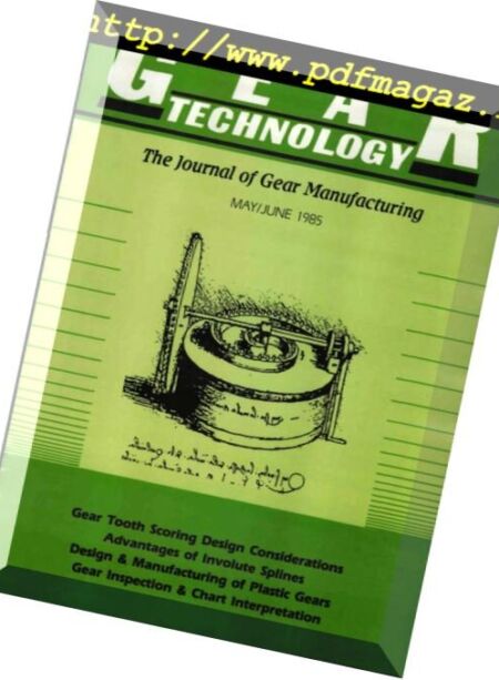 Gear Technology – May-June 1985 Cover