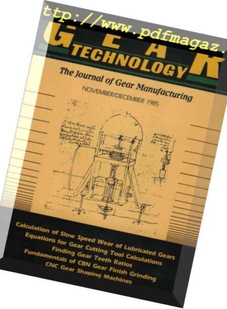 Gear Technology – November-December 1985 Cover