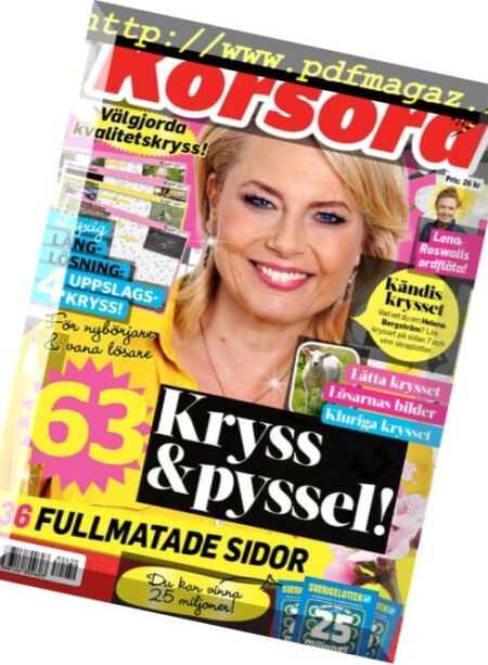Korsord – 30 april 2018 Cover