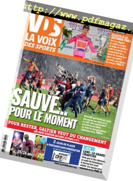 La Voix des Sports Flandres – 14 mai 2018 Cover
