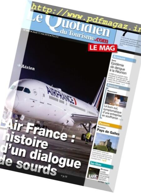 Le Quotidien du Tourisme – 17 mai 2018 Cover