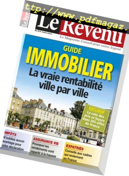 Le Revenu Placements – mai 2018 Cover