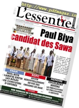 L’essentiel du Cameroun – 12 avril 2018
