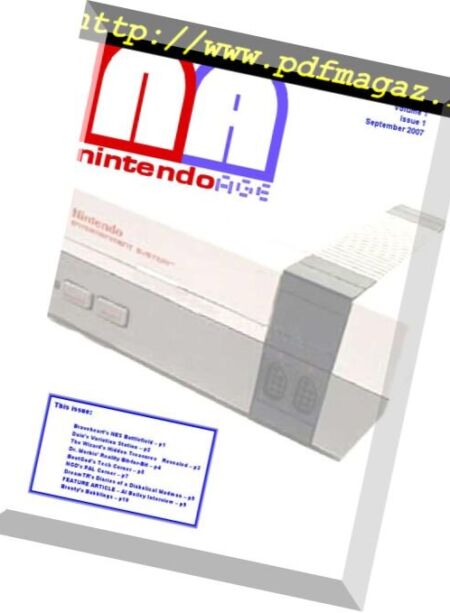 NintendoAge eZine – v01 n.1, Sep 2007 Cover