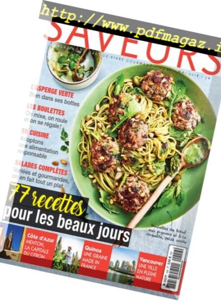 Saveurs France – Mai 2018 Cover