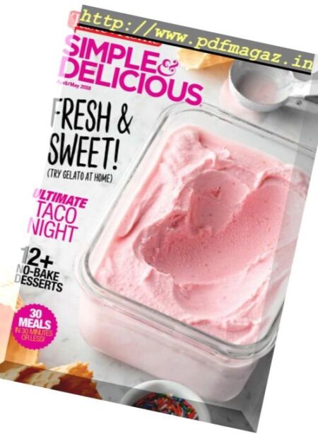 Simple and Delicious – April 2018 Cover
