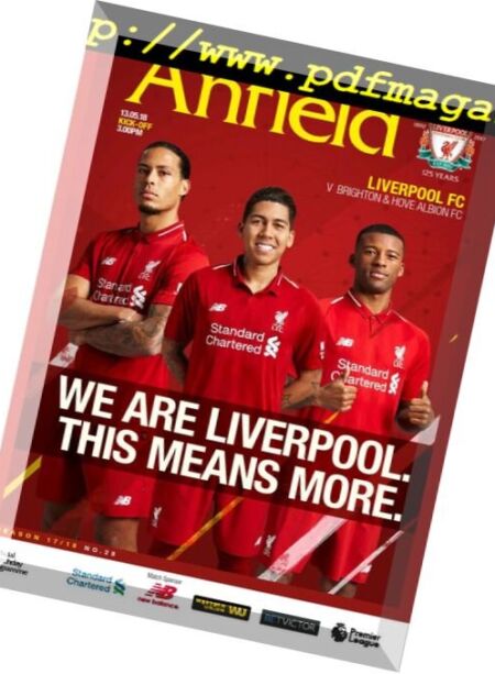 This is Anfield – Liverpool FC Programmes – 14 May 2018 Cover