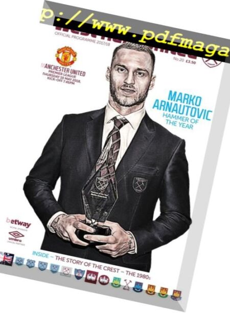 West Ham United Official Programmes – 10 May 2018 Cover