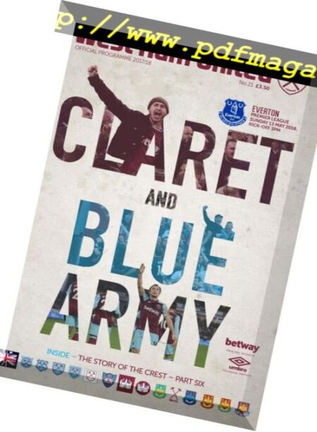 West Ham United Official Programmes – 12 May 2018 Cover