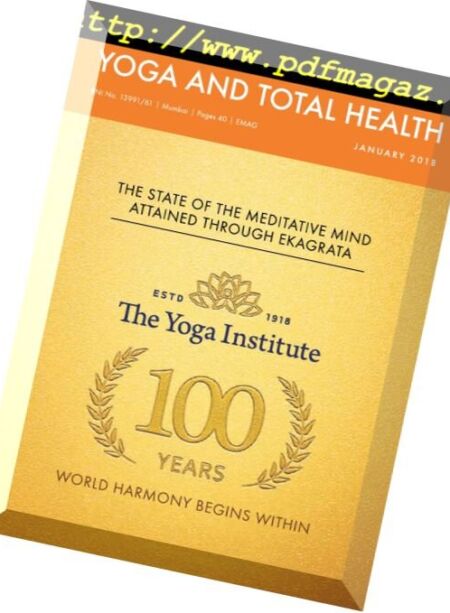 Yoga and Total Health – January 2018 Cover