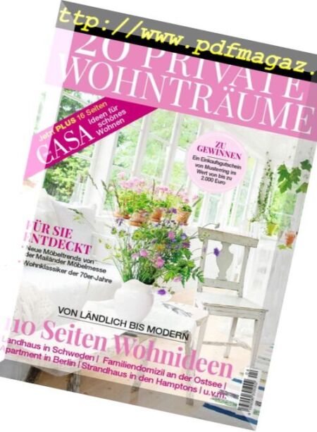 20 Private Wohntraume – Juli-August 2018 Cover