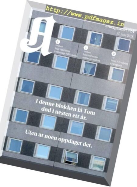 A-Magasinet – 15 juni 2018 Cover