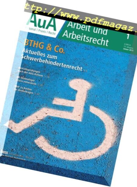 Arbeit und Arbeitsrecht – Januar 2018 Cover