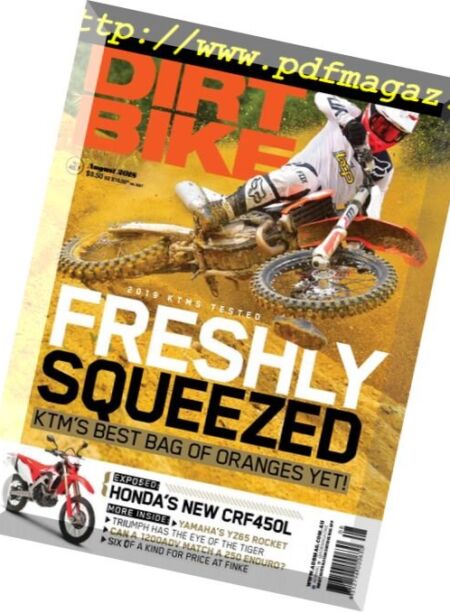Australasian Dirt Bike – August 2018 Cover